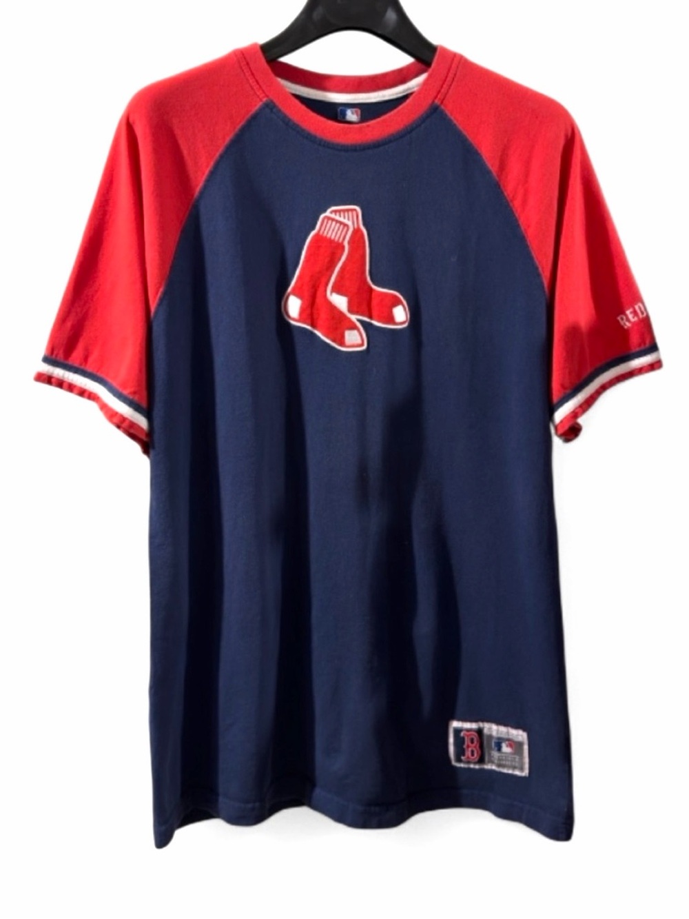 Vintage Y2K MLB Boston Red Sox Embroidered Patch Logo T-Shirt Size Men’s Large